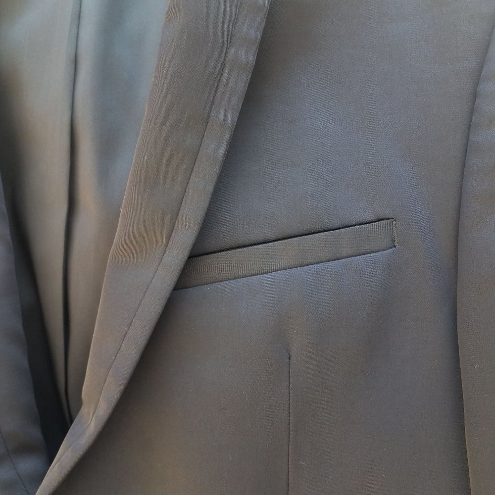 Zara Mens Navy Blue Suit Jacket - Picture 12 of 16